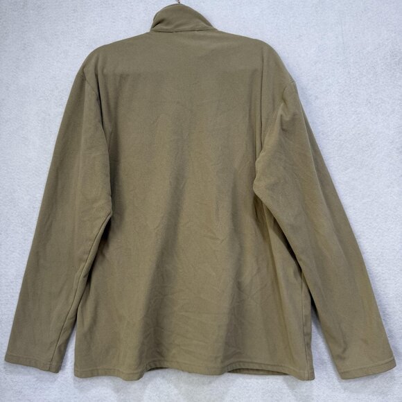 North Face Jacket Mens XL Tan Full Zip TKA 100 Fleece Outdoor Hiking Lightweight - Picture 10 of 11